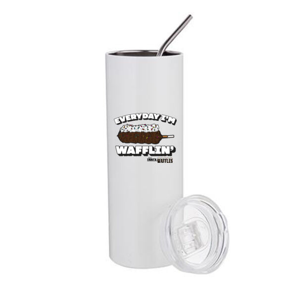 20oz Stainless Steel Tumbler W/Straw & Lid - Sublimated Logo Thumbnail