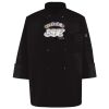Ten Pearl Button Black Chef Coat Thumbnail